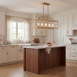 Savoy House 1-190-5-322 Palladian Modern Warm Brass Kitchen Island Lighting
