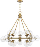 Savoy House 1-1932-15-322 Orion Contemporary Warm Brass Chandelier Lighting