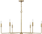 Savoy House 1-2221-6-322 Salerno Modern Warm Brass Hanging Chandelier