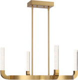 Savoy House 1-2508-4-322 Del Mar Modern Warm Brass LED Kitchen Island Light Fixture