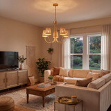 Savoy House 1-3960-5-322 Ashbury Contemporary Warm Brass Ceiling Chandelier