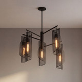Savoy House 1-8032-5-89 Hillbourne Modern Matte Black Chandelier Lamp