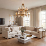 Savoy House 1-9106-12-322 Biltmore Modern Warm Brass Lighting Chandelier