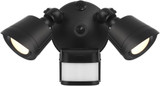 Savoy House 4-FLOOD-MS-A2-3000K-BK Modern Black LED Double Flood Motion Light