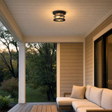 Savoy House 5-369-10-BK Barrett Black Exterior 10" Flush Lighting