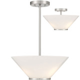 Savoy House 6-4012-3-SN Blair Modern Satin Nickel Lighting Pendant / Ceiling Light Fixture