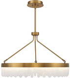 Savoy House 7-1621-53-322 Landon Modern Warm Brass LED 34" Drum Drop Ceiling Light Fixture