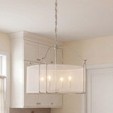 Savoy House 7-1693-4-SN Ashlay Modern Satin Nickel Drum Pendant Light