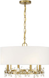 Savoy House 7-4366-4-322 Dahlia Crystal Warm Brass 21" Hanging Lamp