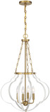 Savoy House 7-4866-4-142 Mercer Modern White and Warm Brass Foyer Light Fixture