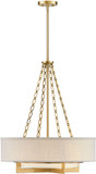 Savoy House 7-4999-4-322 Brentwood Contemporary Warm Brass Pendant Lamp