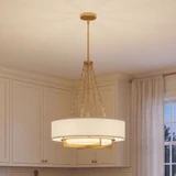 Savoy House 7-4999-4-322 Brentwood Contemporary Warm Brass Pendant Lamp