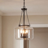 Savoy House 7-9006-3-89 Akron Traditional Matte Black Entryway Light Fixture