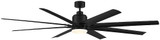 Savoy House M2025MBK Bluffton Contemporary Matte Black LED 72" Home Ceiling Fan