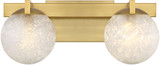 Savoy House 8-1017-2-322 Darien Contemporary Warm Brass 2-Light Bath Light Fixture