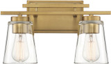 Savoy House 8-1020-2-322 Calhoun Modern Warm Brass 2-Light Bathroom Lighting
