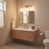 Savoy House 8-1030-3-322 Dover Contemporary Warm Brass 3-Light Bathroom Lighting Sconce