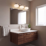Savoy House 8-1050-3-SN Barrow Contemporary Satin Nickel 3-Light Lighting For Bathroom