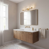 Savoy House 8-1239-3-322 Castello Contemporary Warm Brass 3-Light Vanity Lighting Fixture