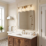 Savoy House 8-1745-4-322 Chantilly Warm Brass 4-Light Bathroom Vanity Light Fixture