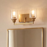 Savoy House 8-1972-2-322 Hampton Modern Warm Brass 2-Light Bathroom Sconce