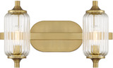 Savoy House 8-3024-2-322 Holton Modern Warm Brass 2-Light Bathroom Vanity Lighting