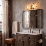 Savoy House 8-3024-2-322 Holton Modern Warm Brass 2-Light Bathroom Vanity Lighting