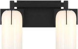 Savoy House 8-4128-2-BK Caldwell Modern Matte Black 2-Light Bathroom Light Sconce