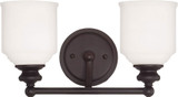 Savoy House 8-6836-2-13 Melrose English Bronze 2-Light Bath Lighting Fixture