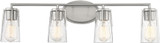 Savoy House 8-7045-4-SN Sacremento Modern Satin Nickel 4-Light Vanity Light