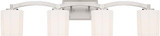 Savoy House 8-7710-4-SN Whitney Satin Nickel 4-Light Bathroom Light Sconce