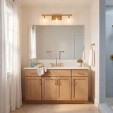 Savoy House 8-8204-3-322 Genry Modern Warm Brass 3-Light Bathroom Sconce