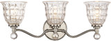 Savoy House 8-880-3-109 Birone Polished Nickel 3-Light Bathroom Lighting Fixture