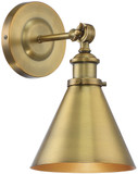 Savoy House 9-0901-1-322 Glenn Warm Brass Wall Lighting Fixture