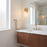 Savoy House 9-1030-1-322 Dover Contemporary Warm Brass Wall Light Sconce