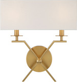 Savoy House 9-3305-2-322 Arondale Modern Warm Brass Wall Sconce Light