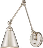 Savoy House 9-961CP-1-SN Morland Satin Nickel Swing Arm Wall Lamp