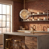 Savoy House 7-200-3-322 Stirling Modern Warm Brass Mini Hanging Pendant Light