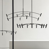 Visual Comfort Modern 700ARL55B-LED930 Aerial Contemporary Matte Black LED 55" Lighting Chandelier