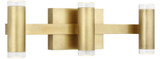 Visual Comfort Modern 700BCDBS3HNB-LED930 Dobson II Modern Natural Brass LED Vanity Light Fixture