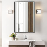 Visual Comfort Modern 700BCKMD1C-LED930 Kamden Contemporary Chrome LED Light Sconce