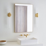 Visual Comfort Modern 700BCLNG2NB-LED930 Linger Contemporary Natural Brass LED Bath Light Fixture