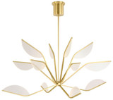 Visual Comfort Modern 700BLT48NB-LED Belterra Modern Natural Brass LED 48" Chandelier Lamp