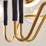 Visual Comfort Modern 700CRBY9BNB-LED927 Crosby Modern Glossy Black and Natural Brass LED 38" Lighting Chandelier