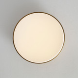 Visual Comfort Modern 700FMKOSA13R-LED930 Kosa Contemporary Aged Brass LED Flush Mount Light Fixture