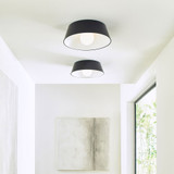 Visual Comfort Modern 700FMJNIB-LED930 Joni Contemporary Matte Black LED Ceiling Light Fixture