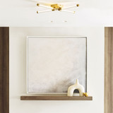 Visual Comfort Modern 700FMPHB28NB-LED927 Phobos Contemporary Natural Brass LED Overhead Lighting Fixture