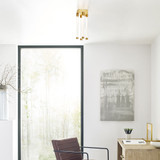 Visual Comfort Modern 700FMPHB6NB-LED927 Phobos Modern Natural Brass LED Flush Lighting