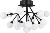 Visual Comfort Modern 700FMMRAB-LED927 Mara Contemporary Matte Black LED Flush Ceiling Light Fixture