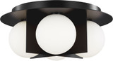 Visual Comfort Modern 700FMOBLB Orbel Modern Matte Black LED Overhead Light Fixture